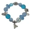Disney Stretch Bracelet - Blue And White Cinderella - Stone Charm