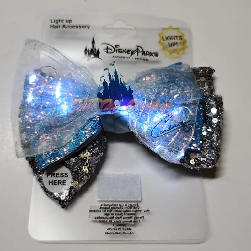 Disney Light-Up Bow Hair Accessory - Cinderella Castle 1 Disney Light-Up Bow Hair Accessory - Cinderella Castle