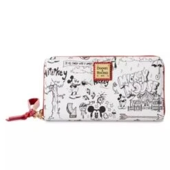 Disney Dooney & Bourke - Mickey Mouse Sketch - Wristlet Wallet