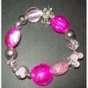 Disney Stretch Bracelet - Pink Minnie Mouse - Stone Charm