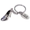 Disney Keychain Keyring - Princess Cinderella Slipper With Blue Gems