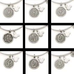 Disney Alex And Ani Bracelet - Initial - Silver -Disney 24325 J R