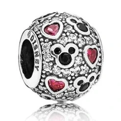 Disney Pandora Charm - Mickey Mouse "Sparkling Mickey & Hearts" -Disney 29346b