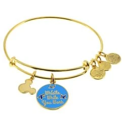 Disney Alex And Ani Bracelet - Whistle While You Work - Gold