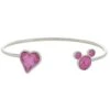 Disney Wrap Bracelet - Jeweled Mickey Icon & Heart - Pink
