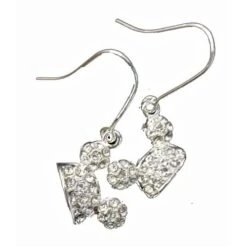 Disney Earrings - Silver Pavé Mickey Mouse Ears Hats