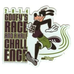 Disney Auto Magnet - WDW Marathon - 2014 Goofy's Race And A Half Challenge 39.3