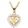 Disney Necklace - Crystal Heart Mickey Mouse - Gold