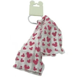 Disney Ponytail Holder - Animal Kingdom - White W / Pink Cheetah Icons