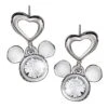 Disney Arribas Earrings - Mickey Mouse Icon Heart Dangle
