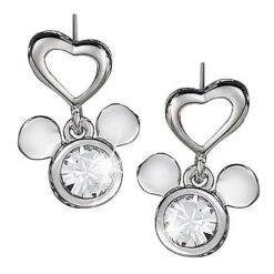 Disney Arribas Earrings - Mickey Mouse Icon Heart Dangle