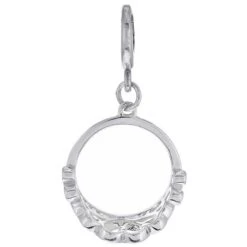 Disney Dangle Charm - Sterling Silver Cinderella Tiara -Disney 42775b