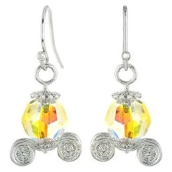 Disney Earrings - Clear Carriage