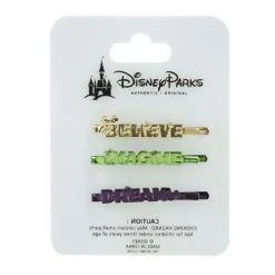 Disney Hair Accessory - Believe, Dream, & Imagine Clip Set