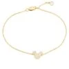 Disney Crislu Bracelet - CZ Mickey Icon - Yellow Gold