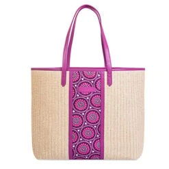 Disney Vera Bradley Bag - Plums Up - Straw Tote