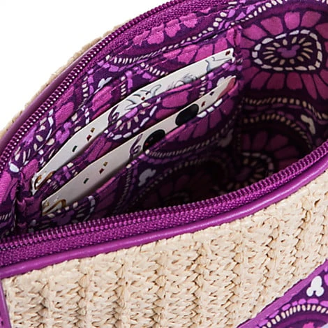 Disney Vera Bradley Bag - Plums Up - Straw Wristlet 2 Disney Vera Bradley Bag - Plums Up - Straw Wristlet - Image 2