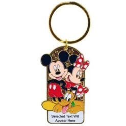 Disney Keychain Keyring - Mickey, Minnie And Pluto Together