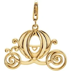 Disney Charm - Gold Cinderella Coach Charm