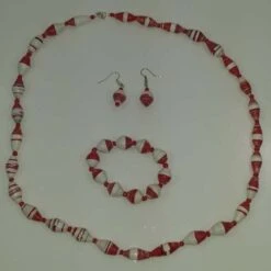 Disney EPCOT Recycled Paper Jewelry Set - Red Beads