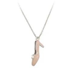 Disney Arribas Necklace - Cinderella Slipper Necklace - Pink