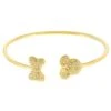Disney Bracelet - Minnie Mouse Ears Icon & Bow - Crystals & Gold