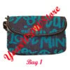 Disney Dooney & Bourke Bag - Peace Love Mickey Wristlet - Blue Specific