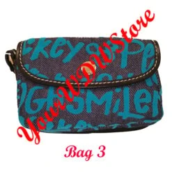 Disney Dooney & Bourke Bag - Peace Love Mickey Wristlet - Blue Specific -Disney 51964 3