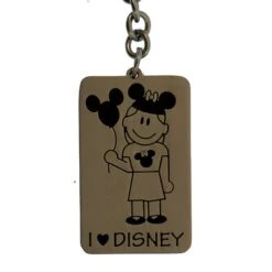 Disney Key Chain Ring - Walt Disney World Mickey Ears Tag - Girl - I Heart Disney