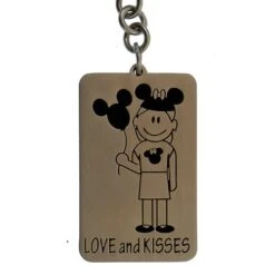 Disney Key Chain Ring - Walt Disney World Mickey Ears Tag - Mom - Love And Kisses