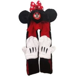 Disney Holiday Hat - All In One Hat Scarf Mittens - Minnie Mouse