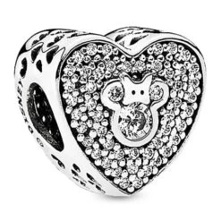 Disney Pandora Charm - Mickey & Minnie Mouse Heart Shaped -Disney 55778 s2
