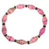 Disney EPCOT Recycled Paper Bracelet - Pink - Long Thin Beads