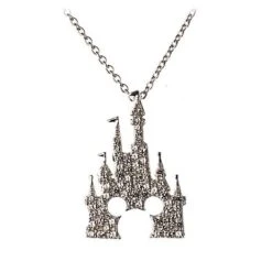 Disney Rebecca Hook Necklace - Mickey Castle Large - Silver