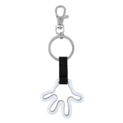 Disney Keychain - White Metal Mickey Glove Outline