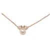 Disney Crislu Necklace - Pearl Minnie Mouse Icon - Rose Gold
