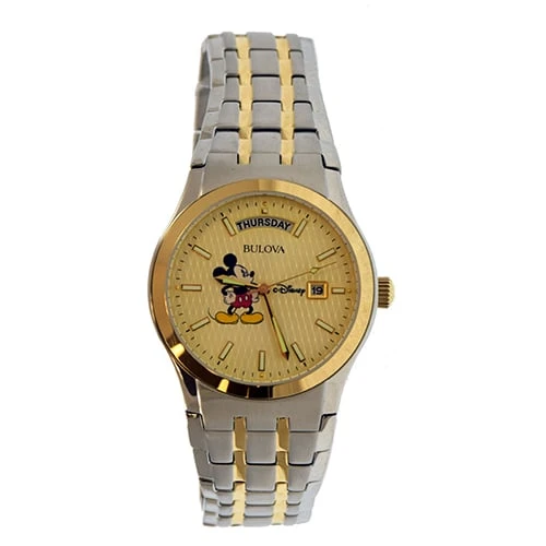 Disney Wrist Watch - Mickey Mouse - Bulova Two-Tone 1 Disney Wrist Watch - Mickey Mouse - Bulova Two-Tone