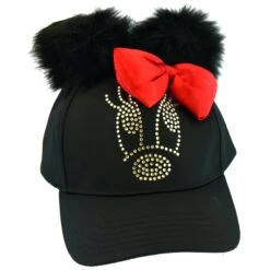 Disney Youth Baseball Cap - Minnie Mouse Bow - Black