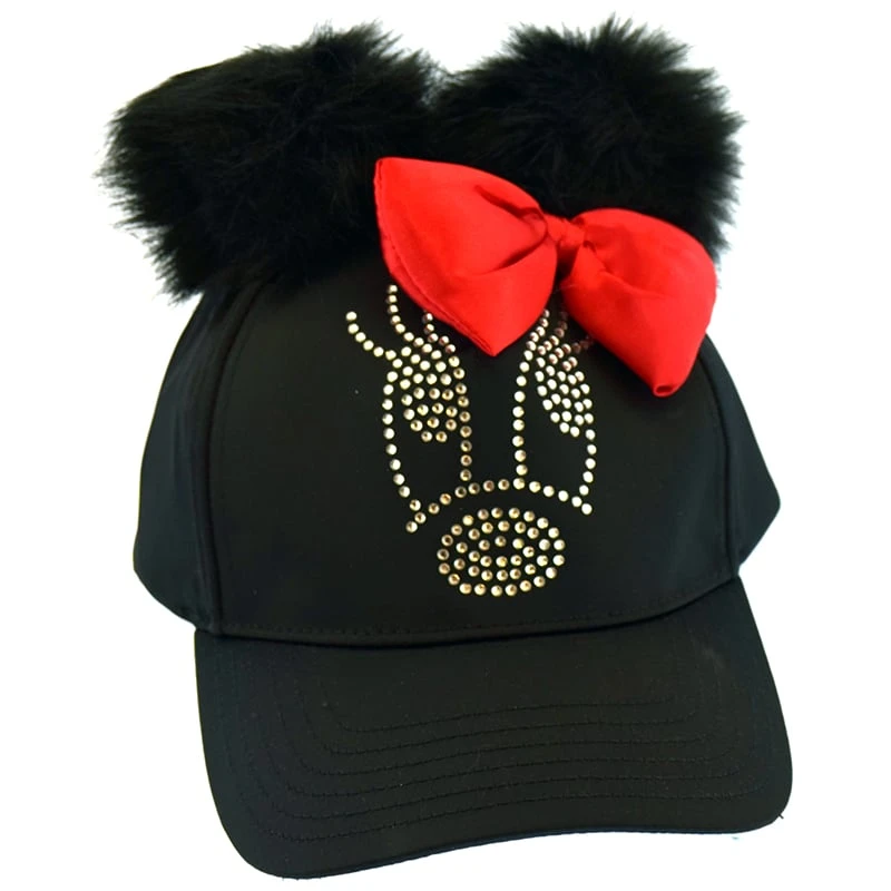 Disney Youth Baseball Cap - Minnie Mouse Bow - Black 1 Disney Youth Baseball Cap - Minnie Mouse Bow - Black