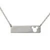 Disney Rebecca Hook Necklace - Mickey Mouse Bar - Silver