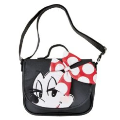 Disney Parks Loungefly Crossbody Bag - Minnie Mouse 3D Bow -Disney 68868 S4