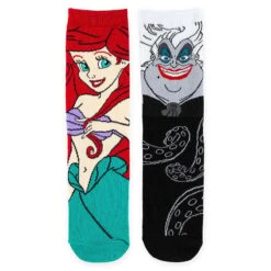 Disney Parks Socks With Character - Adult - The Little Mermaid - Ariel And Ursula