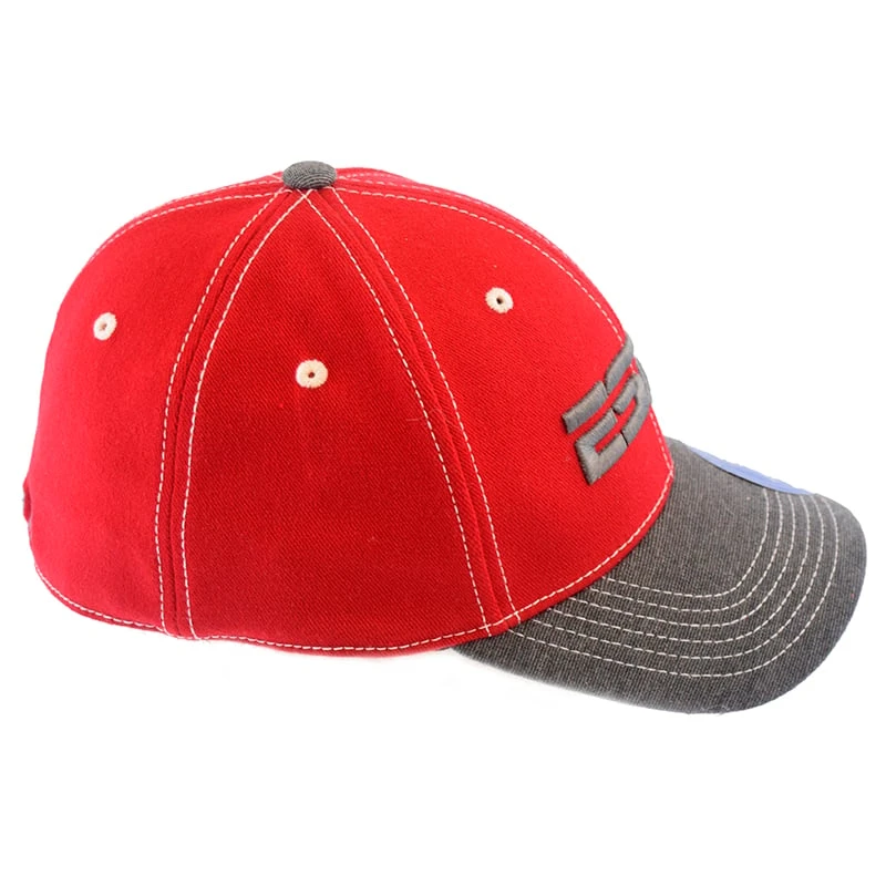 Disney Baseball Cap - ESPN - Classic Logo - Grey And Red 2 Disney Baseball Cap - ESPN - Classic Logo - Grey And Red - Image 2