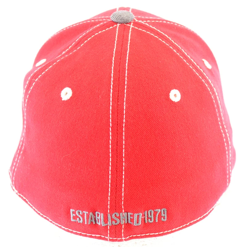 Disney Baseball Cap - ESPN - Classic Logo - Grey And Red 3 Disney Baseball Cap - ESPN - Classic Logo - Grey And Red - Image 3