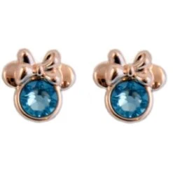Disney Earrings - Birthstone Minnie Mouse - Rose Gold