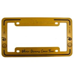 Disney License Plate Frame - Where Dreams Come True - Gold-tone