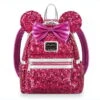 Disney Parks Loungefly Mini Backpack - Minnie Mouse - Imagination Pink Sequin