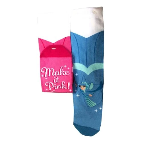 Disney Socks - Sleeping Beauty Good Fairies - Make It Pink / Blue