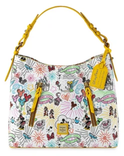 Disney Dooney & Bourke Hobo Bag - Sketch 10th Anniversary - Yellow Trim
