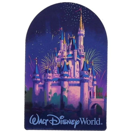 Disney Car Magnet - D-Tech - Walt Disney World - Cinderella Castle Night Fireworks
